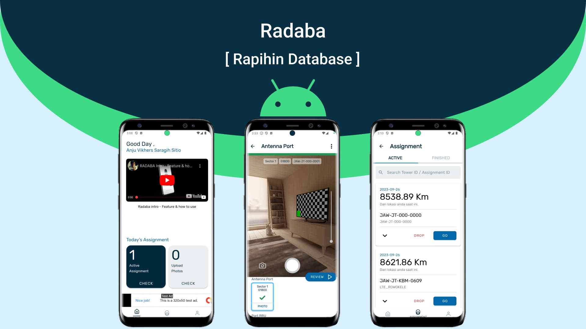 Android : Radaba (Rapihin Database)